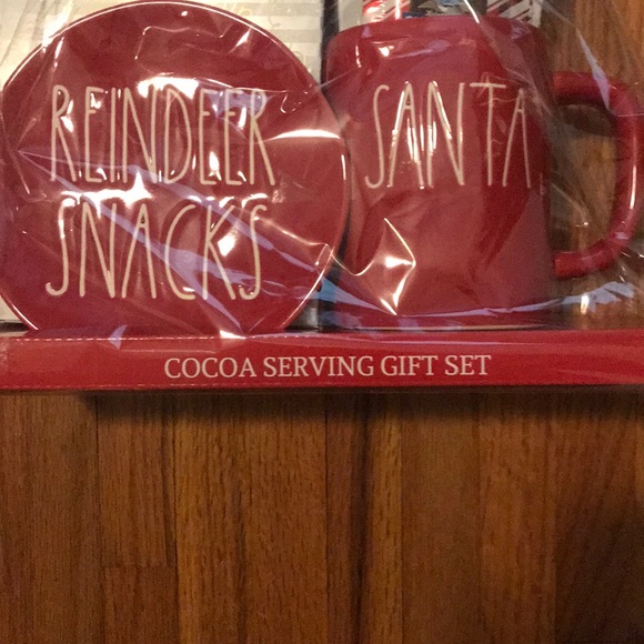 Rae Dunn Other - Rae Dunn red reindeer snacks and Santa mug